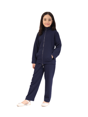 زي رياضي للبنات مدرسي عصري باللون الكحلي