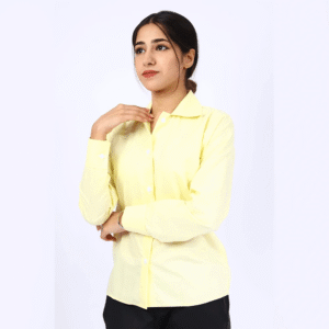 بلوز بنات مدرسية باللون الأصفر الفاتح- كود 520
