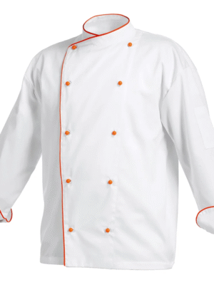 بدلة شيف مطاعم باللون الأبيض