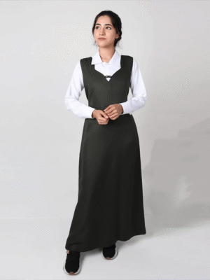 مريول متوسط شيال زيتي مع سحاب خلفي