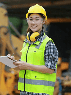 سترة السلامة العاكسة باللون الفوسفوري