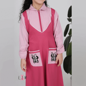 imgi_4_32-3 مريول ابتدائي كويتي باللون الوردي- كود 464