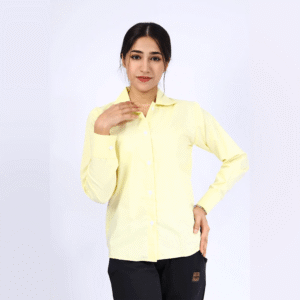 بلوز بنات مدرسية باللون الأصفر الفاتح- كود 520