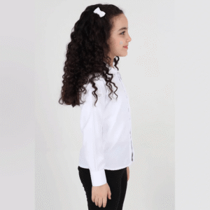 بلوزة بنات صغار باللون الابيض للمدرسة- كود 215