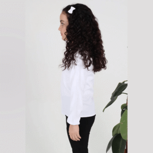 بلوزة بنات صغار باللون الابيض للمدرسة- كود 215